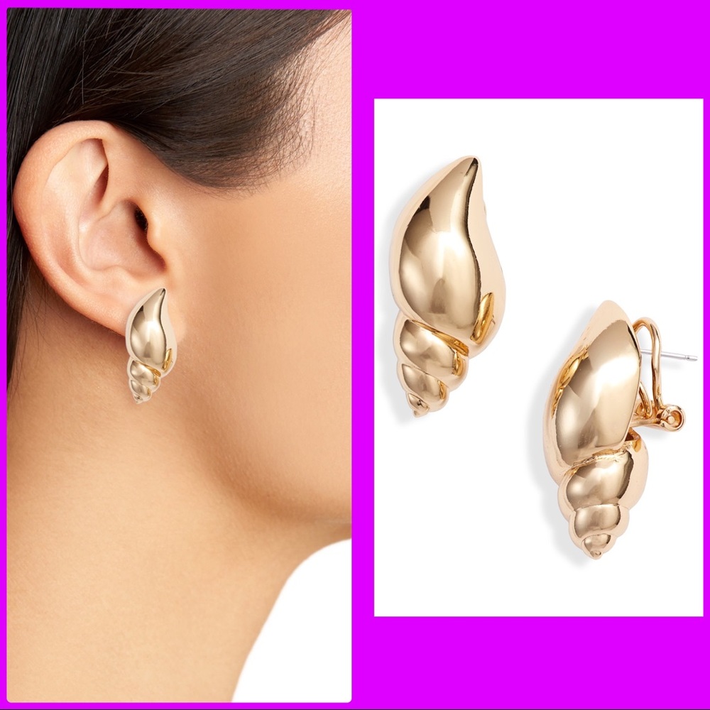 KATE SPADE under the sea tulip shell stud earring